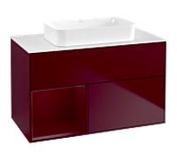 Villeroy und Boch Finion Villeroy und Boch F651HBHB 100x60.3x50.1cm, étagère à gauche Peony , Peony Matt