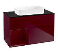 Villeroy und Boch Finion Villeroy und Boch F652HBHB 100x60.3x50.1cm, étagère à gauche Peony , Peony Matt