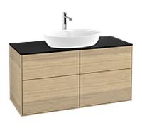 Villeroy und Boch Finion Villeroy und Boch F79200PC 120x60,3cm, plaque de finition noir mat, Oak Veneer