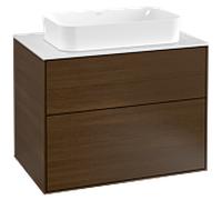 Villeroy und Boch Finion Villeroy und Boch G22100GN 80x60.3cm, emotion, plateau blanc mat, placage noyer