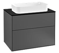 Villeroy et Boch Finion Villeroy et Boch G22200GK 80x60,3cm, Emotion, plaque de finition noir mat, anthracite mat