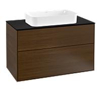Villeroy et Boch Finion Villeroy et Boch G23200GN 100x60,3cm, Emotion, plaque de finition noir mat, placage noyer