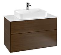 Villeroy und Boch Finion Villeroy und Boch G35100GN 100x60,3cm, Emotion, plaque de finition blanc mat, placage noyer