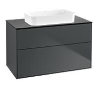 Villeroy und Boch Finion Villeroy und Boch G64200HG 100x60.3x50.1mm, éclairage mural, Verre Noir Mat, Midnight Blue Matt Lacquer