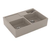 Villeroy und Boch garniture de vidange double 632391AM match0, opération manuelle, restes de cuve, amande