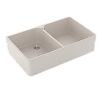 Villeroy et Boch garniture de vidange double cuve 639001KR match0 avec commande manuelle, crema