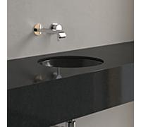 Villeroy und Boch Loop & friends 4A5100S5 rond, sans rangée de trous pour robinetterie, avec trop-plein, Ø 33 cm, Ebony C-plus