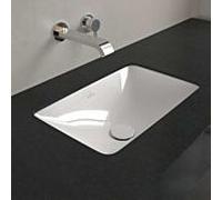 Villeroy und Boch Loop & friends 4A560001 sans rangée de trous pour robinetterie, avec trop-plein, 45 x 28 cm, blanc