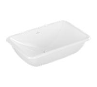 Villeroy und Boch Loop & friends 4A570001 sans rangée de trous pour robinetterie, avec trop-plein, 54 x 34 cm, blanc