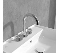 Villeroy & Boch Mitigeur de lavabo 3 trous Loop & Friends TVZ10600900061 chromé poignée en croix 1 pièce