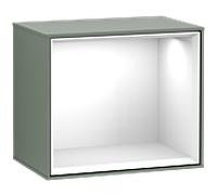 Villeroy et Boch module d' Finion F580GFGM 41.8x35.6x27cm, étagère Glossy White , Olive Matt Lacquer