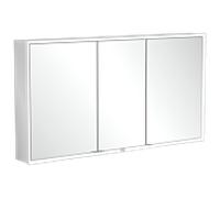 Villeroy und Boch My View Now Armoire de toilette à encastrer A4561400 140 x 75 x 16,8 cm, éclairage LED, 3 portes, avec interrupteur à capteur