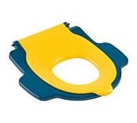 Villeroy et Boch O.novo kids WC siège 8M11619B sans housse, pour enfants, charnières Inox , Ocean Blue / Sunshine Yellow