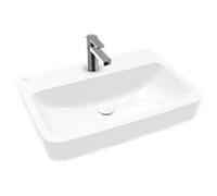 Villeroy und Boch Vasque à encastrer / à poser O.novo 4A41KLT2 65x46cm, 2000 , carré, sans trop-plein, blanc AntiBac C-Plus