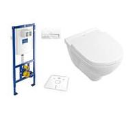 Villeroy et Boch O.Novo & ViConnect Pack Bâti-support avec WC sans bride and abattant soft close