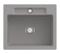 Villeroy und Boch Siluet évier 334601KD avec garniture de vidage et commande manuelle, Fossil