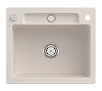 Villeroy und Boch Siluet évier 334602KR avec garniture de vidage et actionnement excentrique, crème