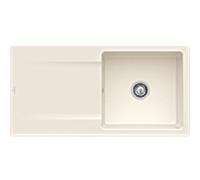 Villeroy und Boch Siluet évier à chasse d'eau 33362FKR avec garniture de vidage et actionnement excentrique, Crema