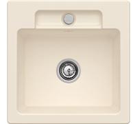 Villeroy & Boch V&B Évier affleurant Siluet 50 S Flat avec garniture vidage, commande excentrique, ivoire Quantité:1