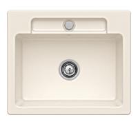 Villeroy und Boch Siluet évier à chasse d'eau 33462FKR avec garniture de vidage et actionnement excentrique, Crema