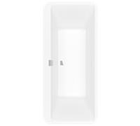 Villeroy und Boch Squaro Edge 12 baignoire rectangulaire Duo Q180SQE9T2BCVRW 180 x 80 cm, à Multiplex Trio , chromé, blanc pierre