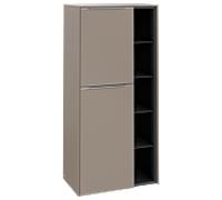 Villeroy und Boch Subway 3. 1930 C59800VM 57,4x120x36,2cm, charnière gauche / poignée aluminium brillant, taupe