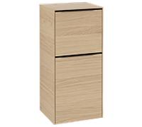 Villeroy et Boch Subway 3.0 armoire d'appoint C59401VJ 40x86x36,2cm, charnière gauche / poignée Volcano noir, chêne nordique