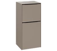 Villeroy und Boch Subway 3. 1930 C59501VM 40x86x36.2cm, charnière droite / poignée Volcano noir, taupe