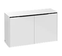 Villeroy & Boch Subway 3.0 Buffet, 2 portes, 728x423x256mm, C60001VE, Couleur: Façade/carcasse : Blanc Brillant, poignée : Noir Volcan