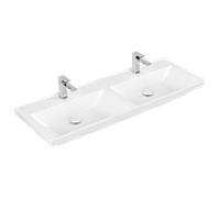 Villeroy und Boch Subway 3. 1930 double vasque 4A71D1RW 130x47cm, chacune avec 2000 / sans trop-plein, blanc pierre C-plus
