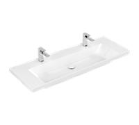 Villeroy und Boch Subway 3. 1930 meuble vasque 4A70D1R1 130x47cm, avec 2 trous de robinetterie/sans trop-plein, blanc C-plus