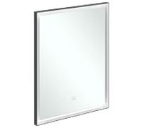 Villeroy und Boch Subway 3e 1930 Spiegel A46360BC cadre en aluminium, 60 x 75 x 4,75 cm, noir mat / blanc mat