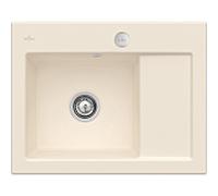 Villeroy und Boch Subway 45 Évier compact encastrable 331202FU gauche, avec garniture de vidage , commande excentrique, 650 x 510 mm, CeramicPlus ivoire