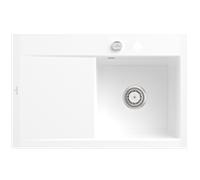 Villeroy und Boch Subway Style 45 évier encastrable 334702R1 droite, avec garniture de vidage , blanc alpin CeramicPlus, 78 x 51 cm