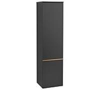 Villeroy und Boch Venticello A95105PD 40,4 x 154,6 x 37,2 cm, gauche, poignée en cuivre, Black Matt Lacquer