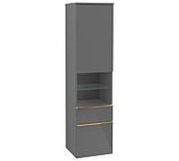 Villeroy und Boch Venticello A95215FP 40,4 x 154,6 x 37,2 cm, droite, poignée en cuivre, Glossy Grey
