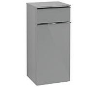 Villeroy und Boch Venticello A95011RA 40,4 x 86,6 x 37,2 cm, arrêt à droite, poignée chromée, verre Glossy Grey