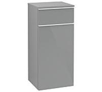 Villeroy und Boch Venticello A95012RA 40,4 x 86,6 x 37,2 cm, butée à droite, poignée blanche, verre Glossy Grey