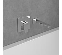 Villeroy und Boch Architectura Square kit d'installation finale TVS12500200061 raccord encastré, montage mural, chromé