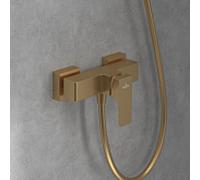 Villeroy und Boch Architectura Square mitigeur de douche TVS12500100076 avec protection anti-retour, montage mural, or brossé