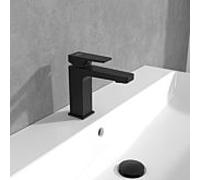 Villeroy und Boch Architectura Square mitigeur lavabo TVW125001000K5 avec tirant garniture de vidange , noir mat