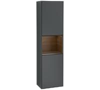 Villeroy und Boch armoire Finion F460GNHG 41.8x151.6x27cm, gauche, étagère Walnut Veneer , Midnight Blue Matt Lacquer