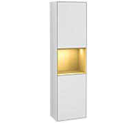 Villeroy und Boch armoire Finion F460HFMT 41.8x151.6x27cm, gauche, étagère Gold Matt Lacquer, White matt laquer