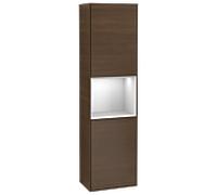 Villeroy und Boch armoire Finion G470MTGN 41.8x151.6cm, droite, émotion, étagère laqué blanc mat, placage noyer
