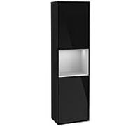Villeroy und Boch Armoire Finion Villeroy und Boch G460GJPH 41.8x151.6cm, gauche, Emotion, étagère Grey Matt Lacquer, Glossy Black Lacquer