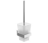 Villeroy und Boch Elements Striking ensemble de brosses de toilette TVA15201700061 94x340x118mm, verre dépoli, avec brosse WC , chromé