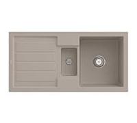 Villeroy und Boch évier 330401AM avec garniture de vidage et commande manuelle, amande