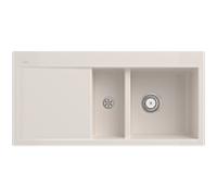 Villeroy und Boch évier à Subway 67121FKR vasque droite, avec garniture de vidage et fonctionnement manuel, crema