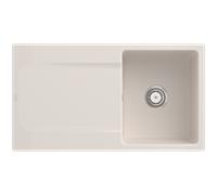 Villeroy und Boch Evier affleurant 33351FKR avec garniture de vidage et opération manuelle, crema