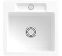 Villeroy und Boch Evier de Siluet avec garniture de vidage et fonctionnement manuel, blanc